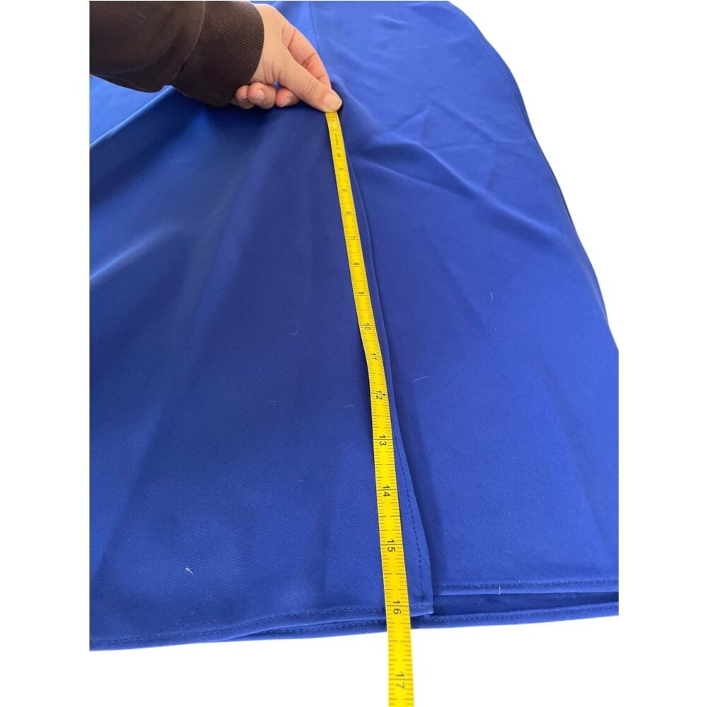 Amanda Uprichard Matthews Midi Dress Admiral Blue SZ L Wedding Guest - Picture 10 of 12